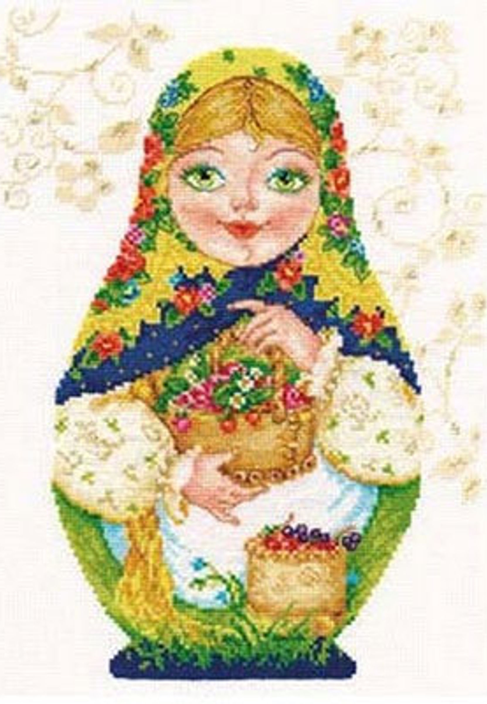 Alisa / MATRESHKI - SUMMER BEAUTY, 19x26 cm, 6-05 / Cross Stitch Kit