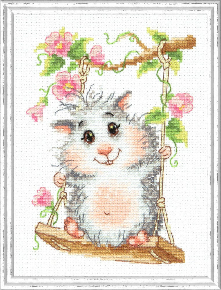 Thumbnail: Magic Needle / 19-13 On the Swing, 12 x 17 cm / Cross Stitch Kit