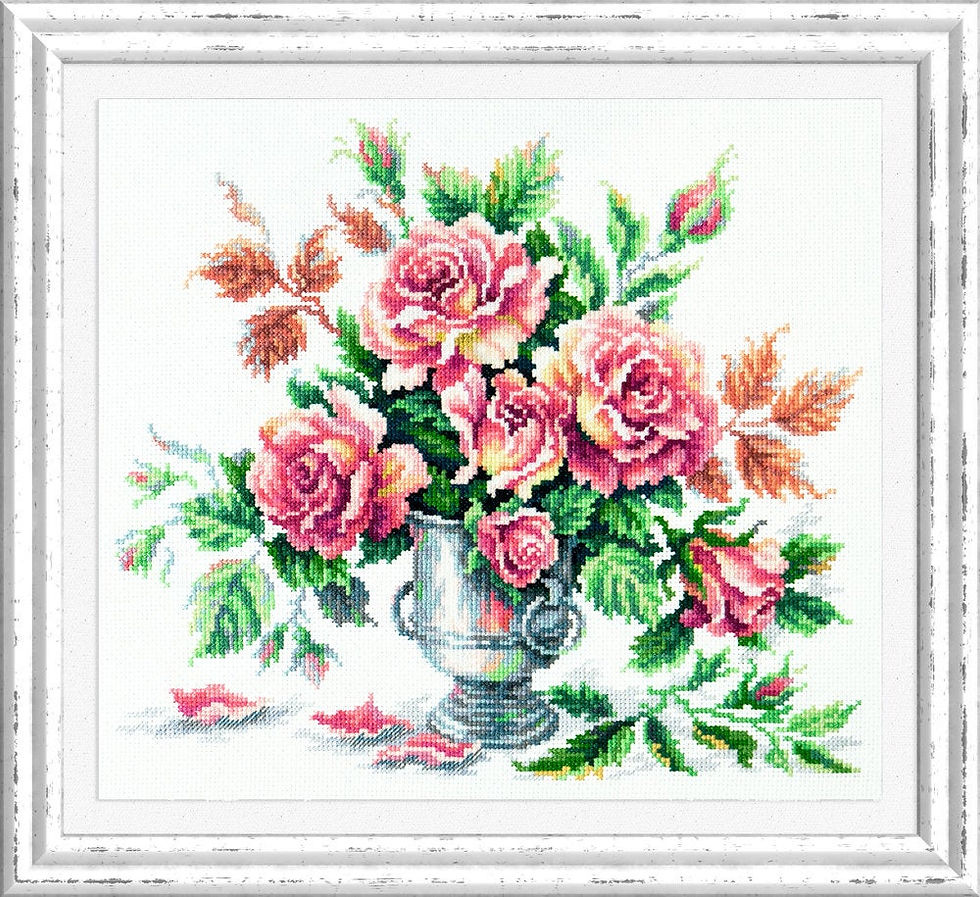Thumbnail: Magic Needle / 40-71 Gentle rose, 30 x 27 cm / Cross Stitch Kit