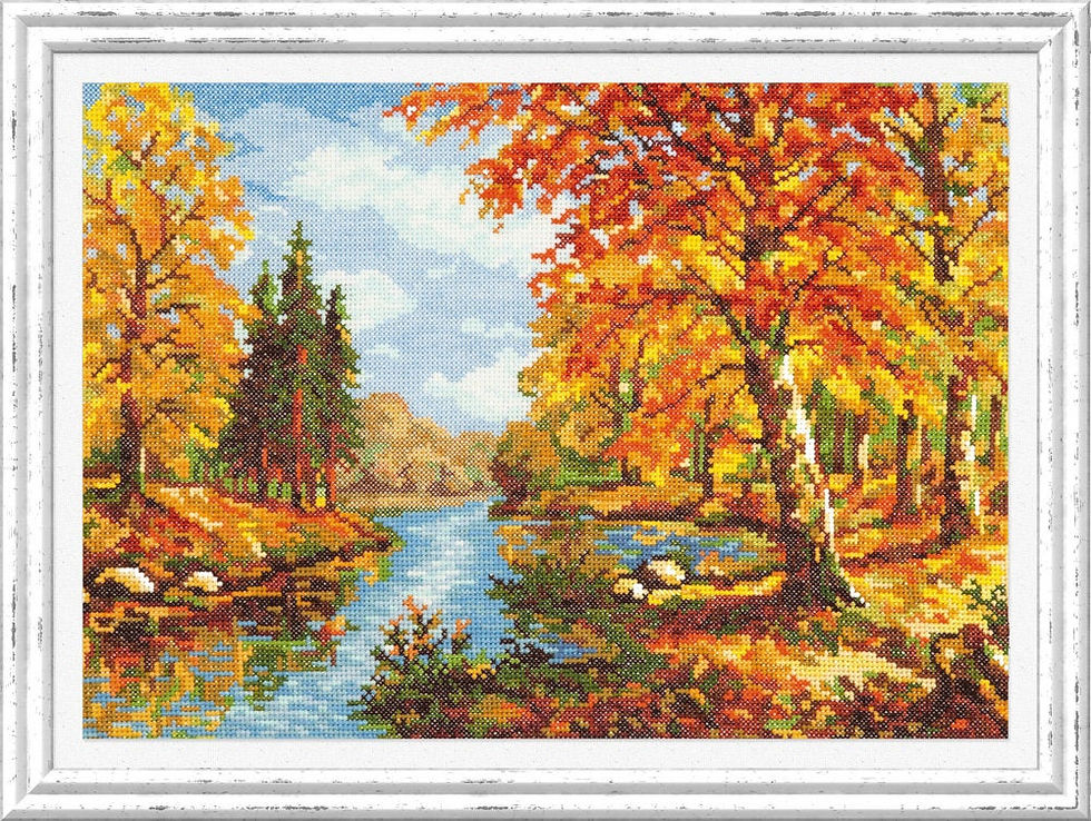 Thumbnail: Magic Needle / 45-02 Golden Autumn, 35 x 25 cm / Cross Stitch Kit