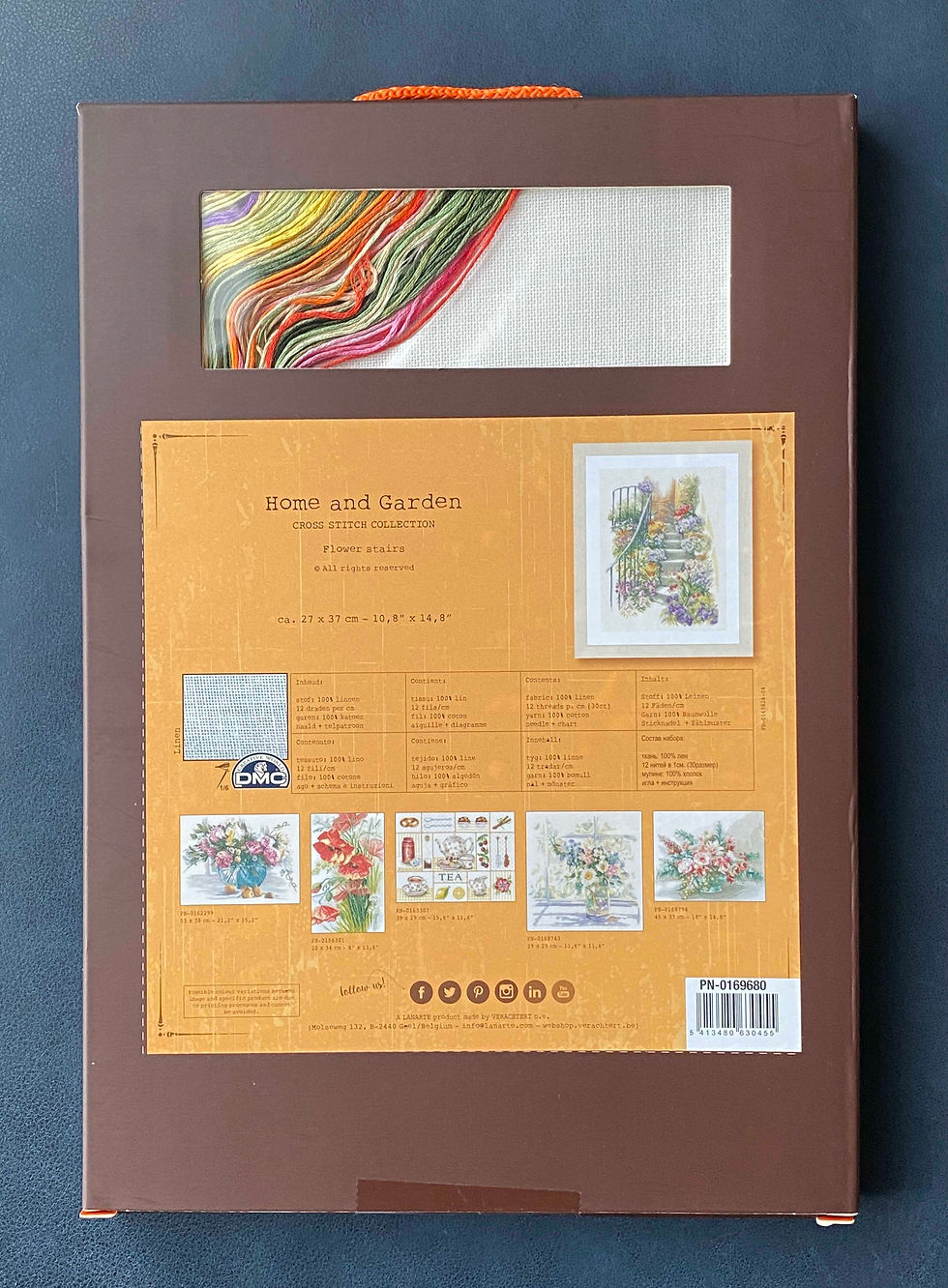 Thumbnail: LanArte / PN-0169680 Flower Stairs / Cross Stitch Kit