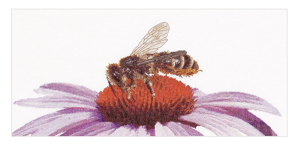 Thea Gouverneur / 549 Echinacea Honey Bee / Cross Stitch Kit
