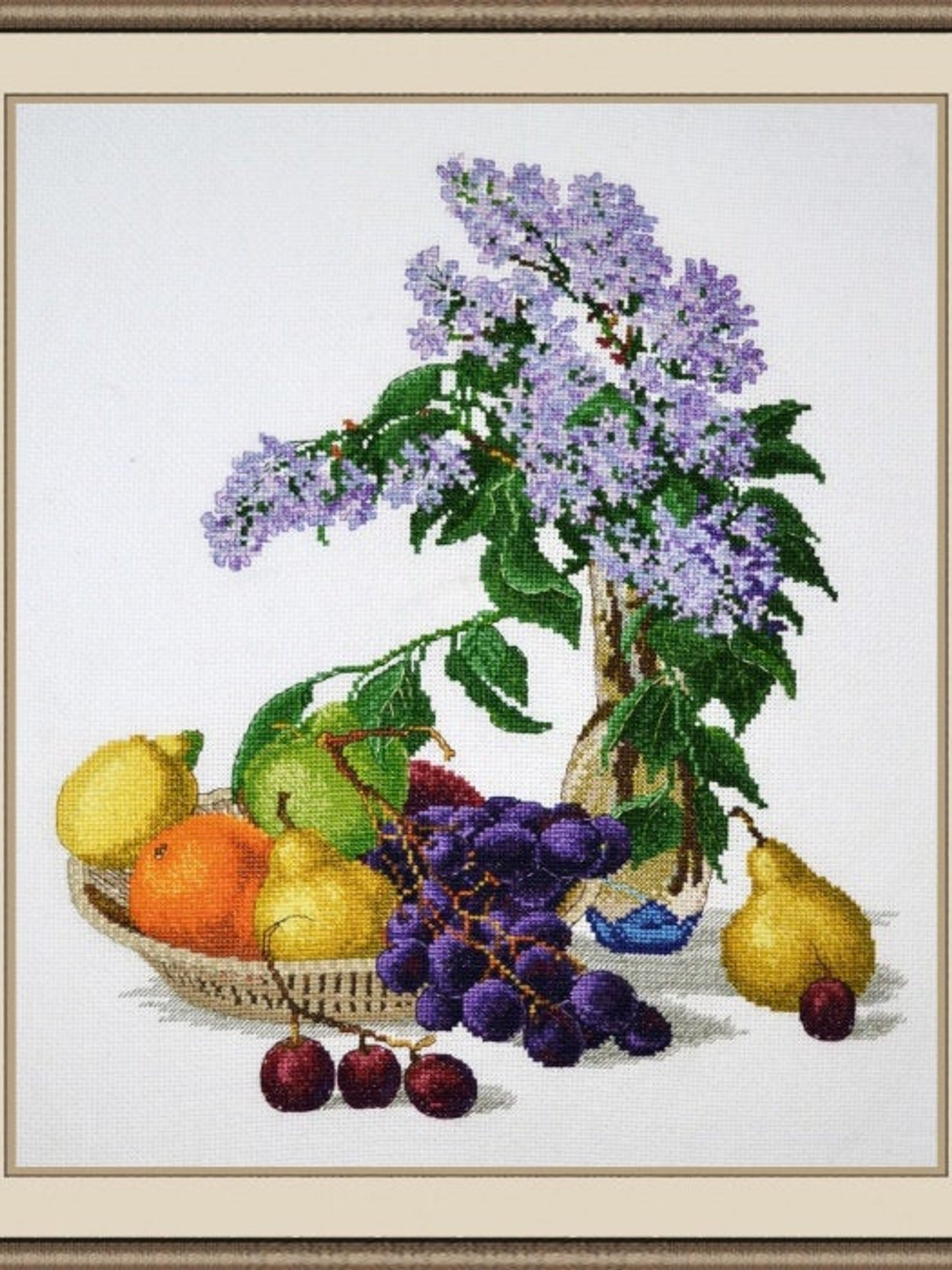 OVEN / 883 Lilac and Fruit / Cross Stitch Kit