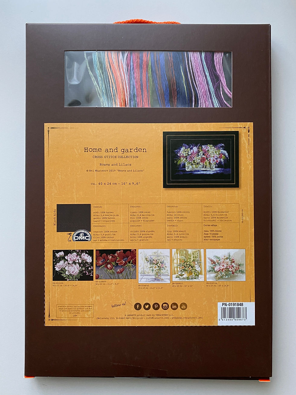Thumbnail: LanArte (the Art of Stitching) / PN-0191848 Roses and Lilacs by ©Nel Whatmore /