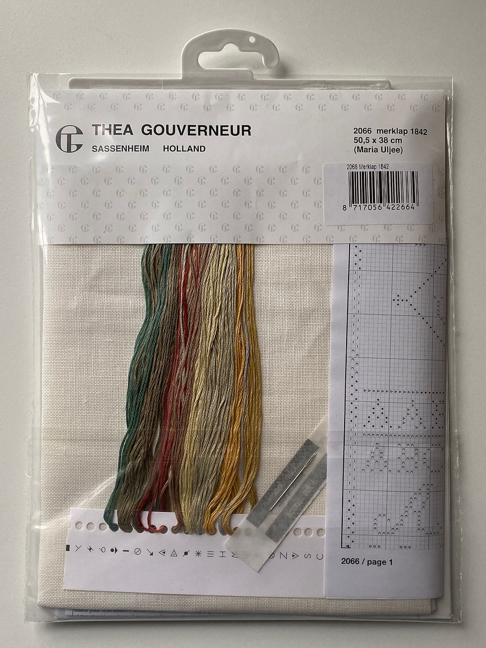 Thumbnail: Thea Gouverneur / 2066 Sampler_1842 / Cross Stitch Kit