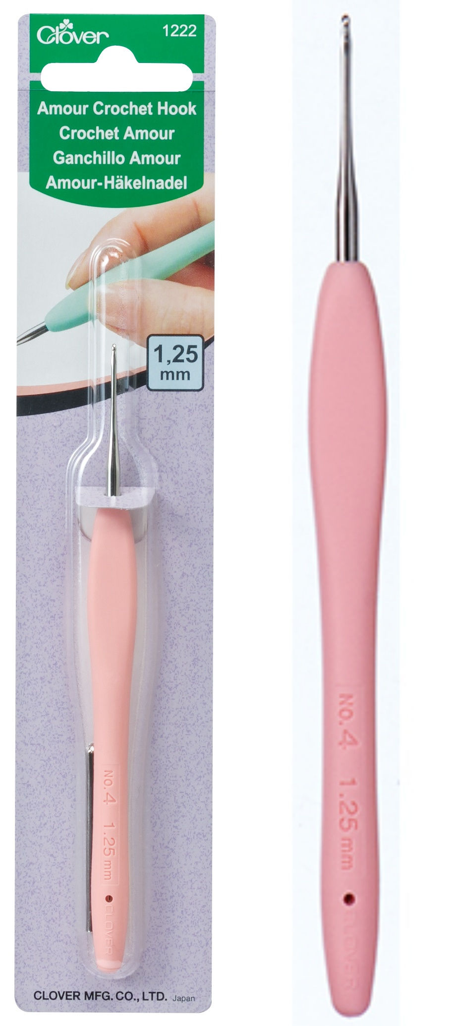 Thumbnail: Clover /0.60 - 1.75 mm Amour Crochet Hook