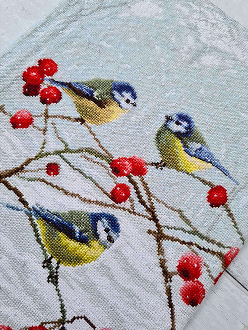 Thumbnail: LetiStitch / LETI 942 ChristBlue Tits / Cross Stitch Kit