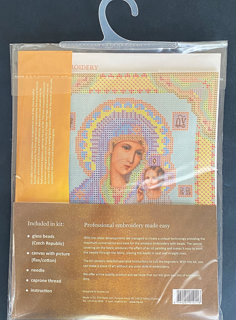 Thumbnail: RTO / Icon "Our Lady Fadeless Colour", RB-171 / Bead Embroidery Kit