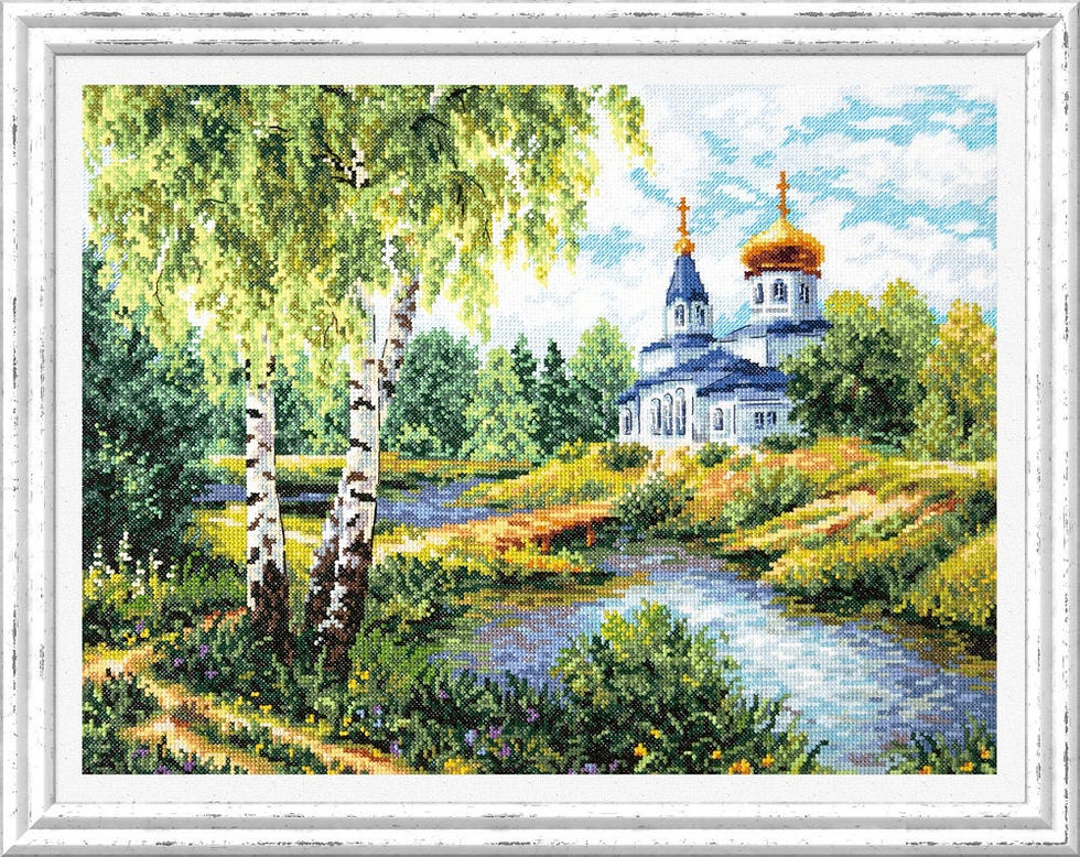 Thumbnail: Magic Needle / 43-10 Path to the Temple, 40 x 30 cm / Cross Stitch Kit