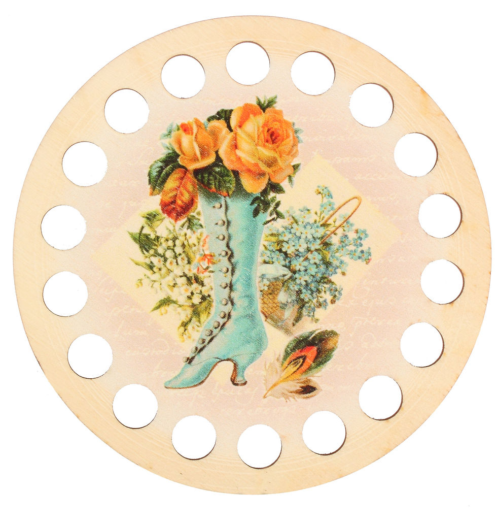 RTO / Embroidery Thread Organiser / "Buratini" Round Plywood Form, DZ31008