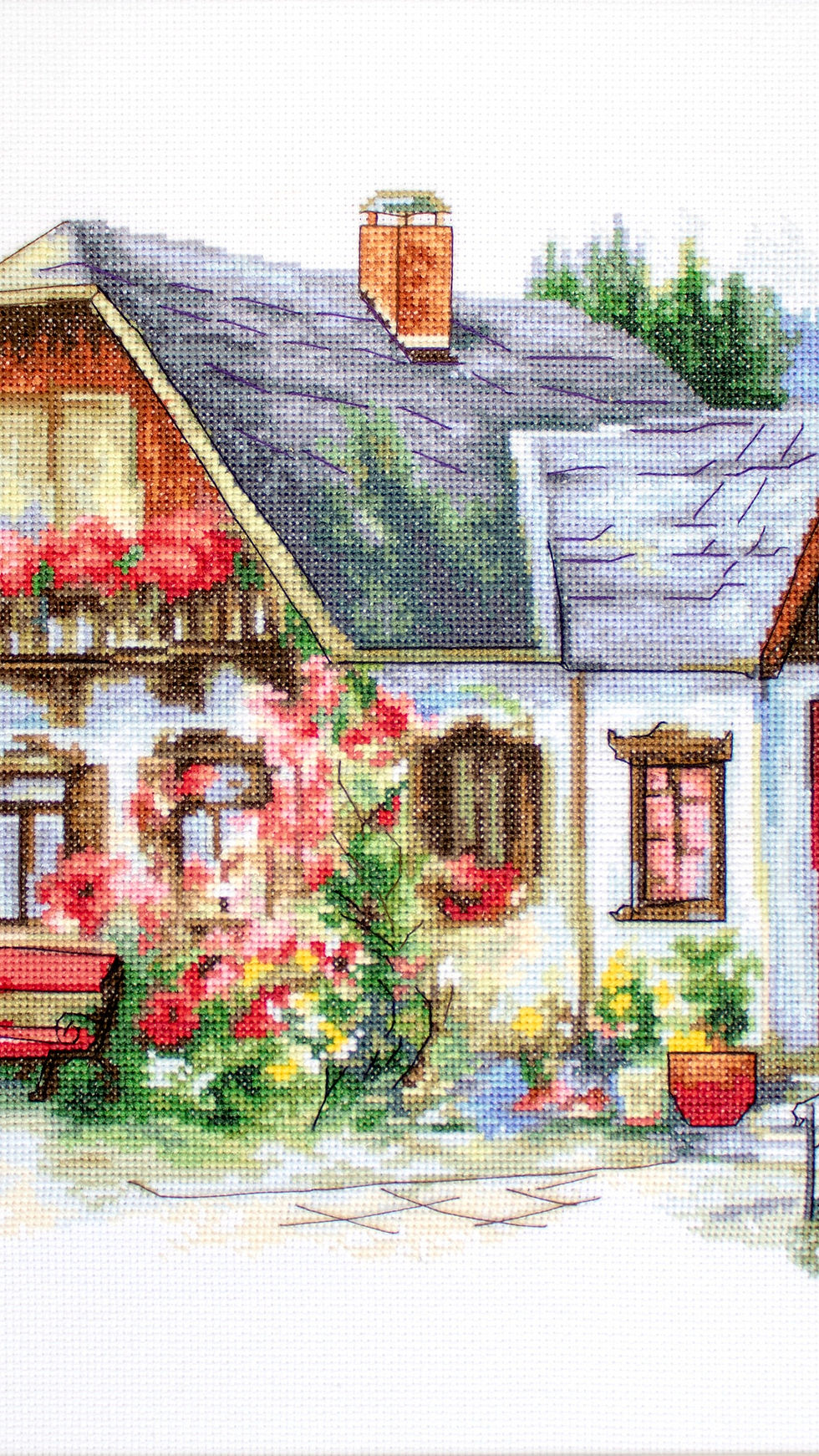 Luca-S / BU4005 Beautiful Country House, 34x24cm / Cross Stitch Kit