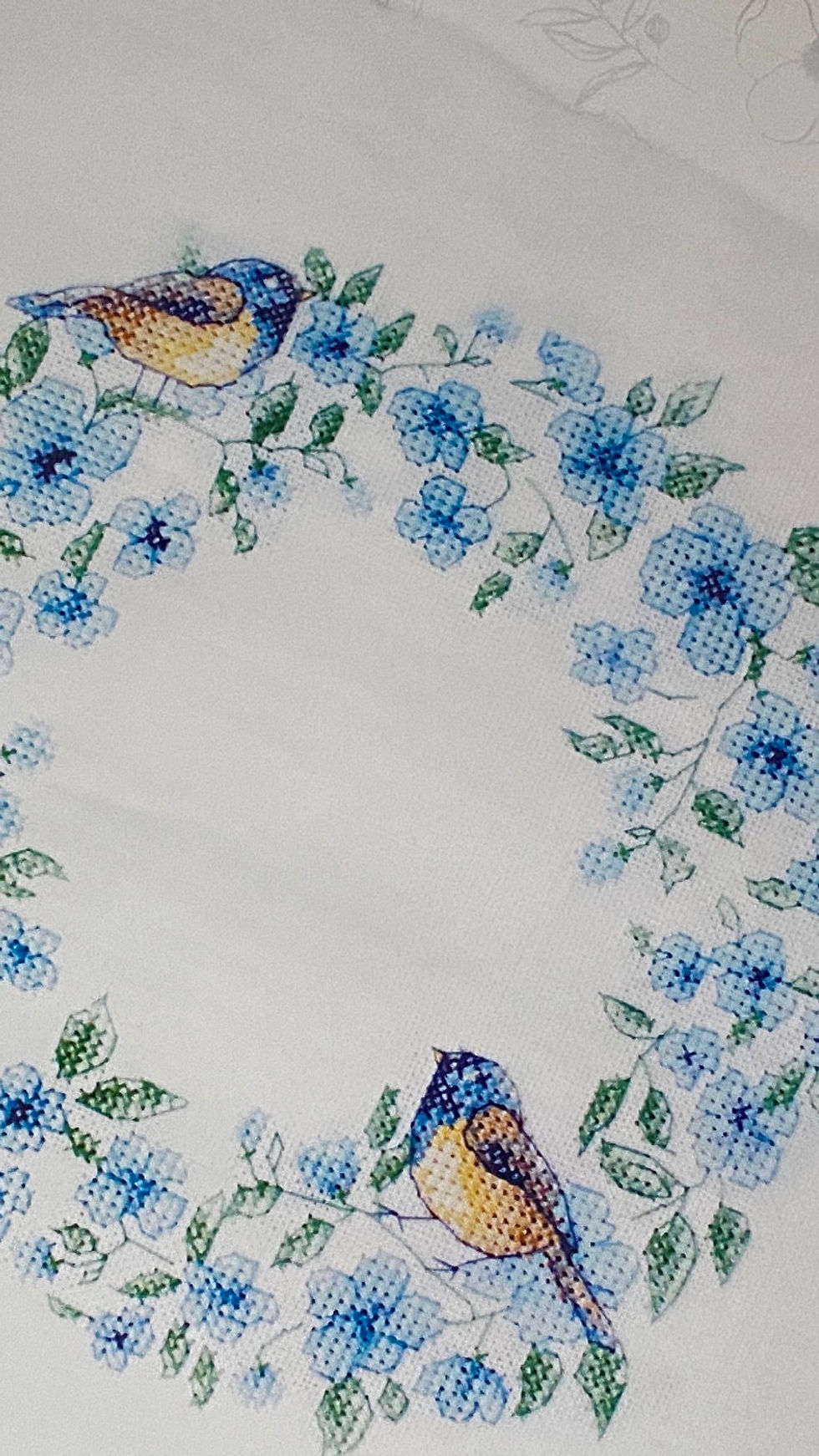 Thumbnail: Luca-S / PB130 Pillowcase "Chanting Tits" 40x40cm / Cross Stitch Kit