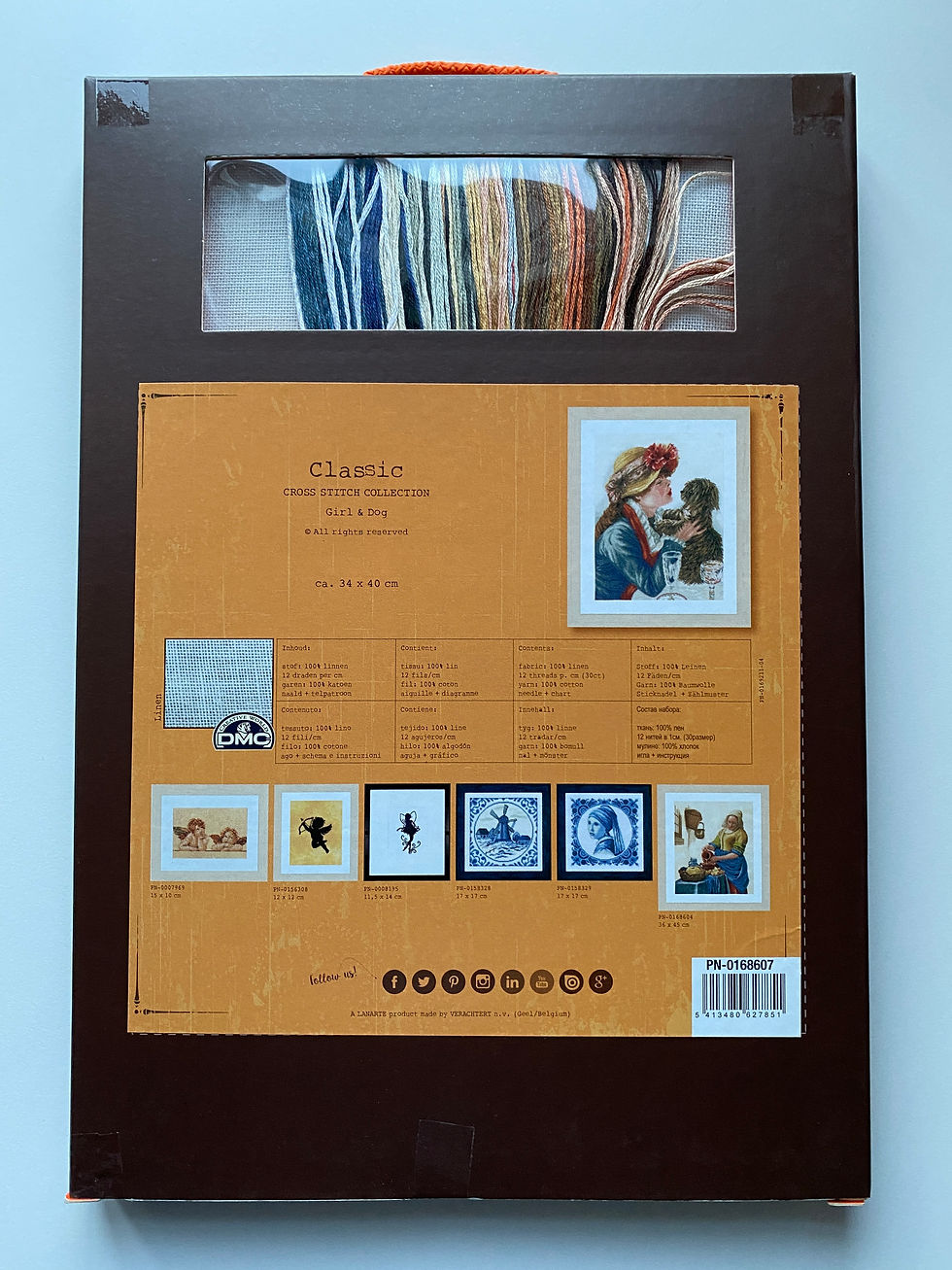 Thumbnail: LanArte (the Art of Stitching) / PN-0168607 Girl & Dog / Cross Stitch Kit