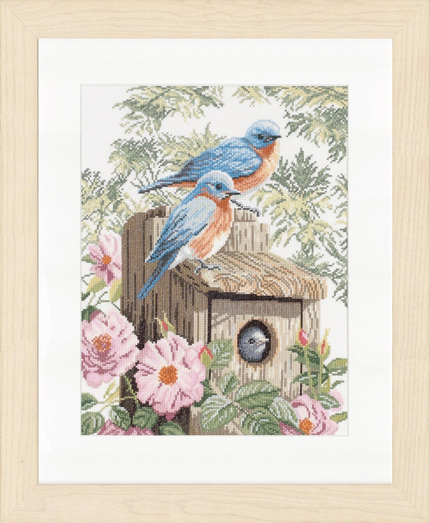 LanArte / PN-0008325 Garden blue birds / Cross Stitch Kit