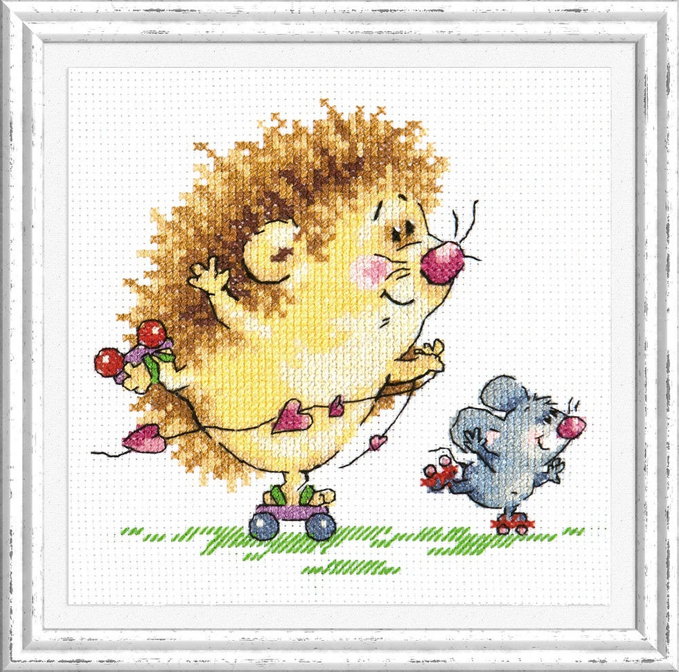 Thumbnail: Magic Needle / 18-85 The first successes, 13 x 13 cm / Cross Stitch Kit