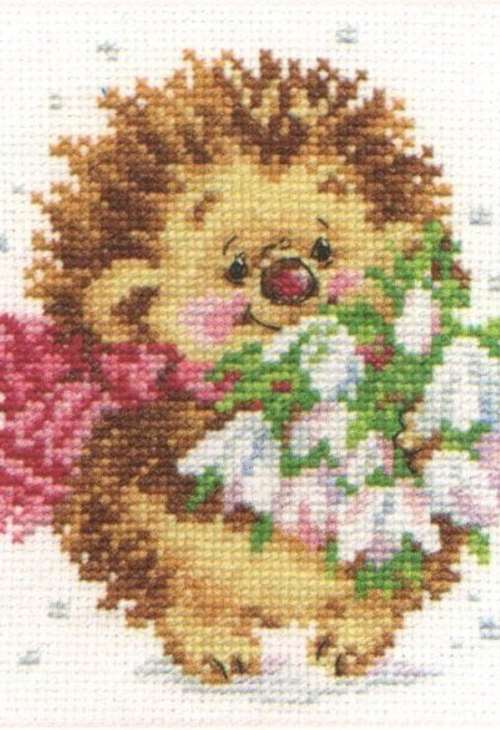Alisa / SPRING HEDGEHOG, 11x13 cm, 0-89 / Cross Stitch Kit
