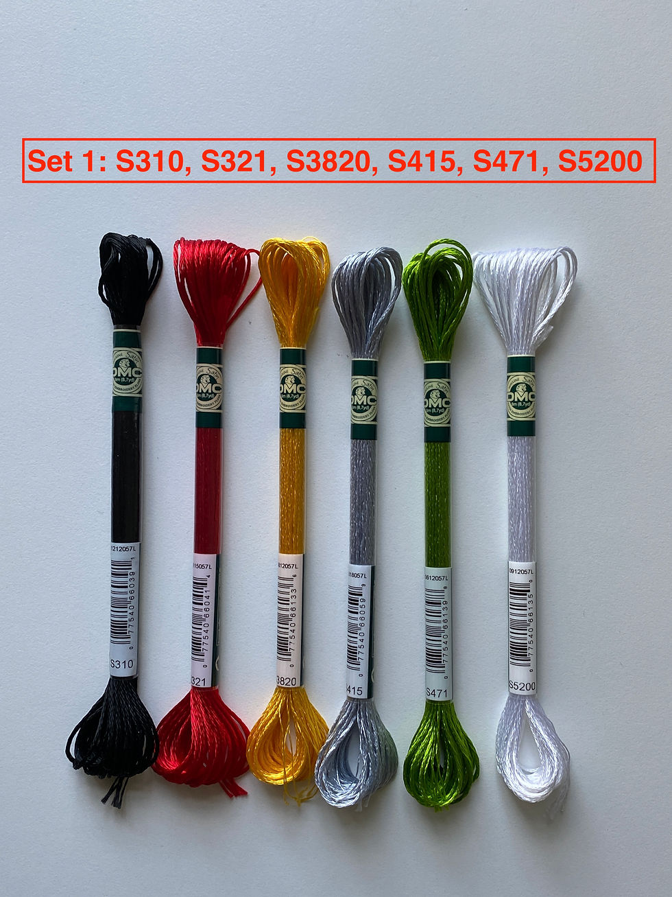 Thumbnail: DMC Embroidery Thread / 1008F, 6 or 8 Skeins of DMC Satin per Set, 28 Colors