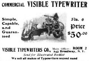 Ad 3 from Visible Typewriters Co
