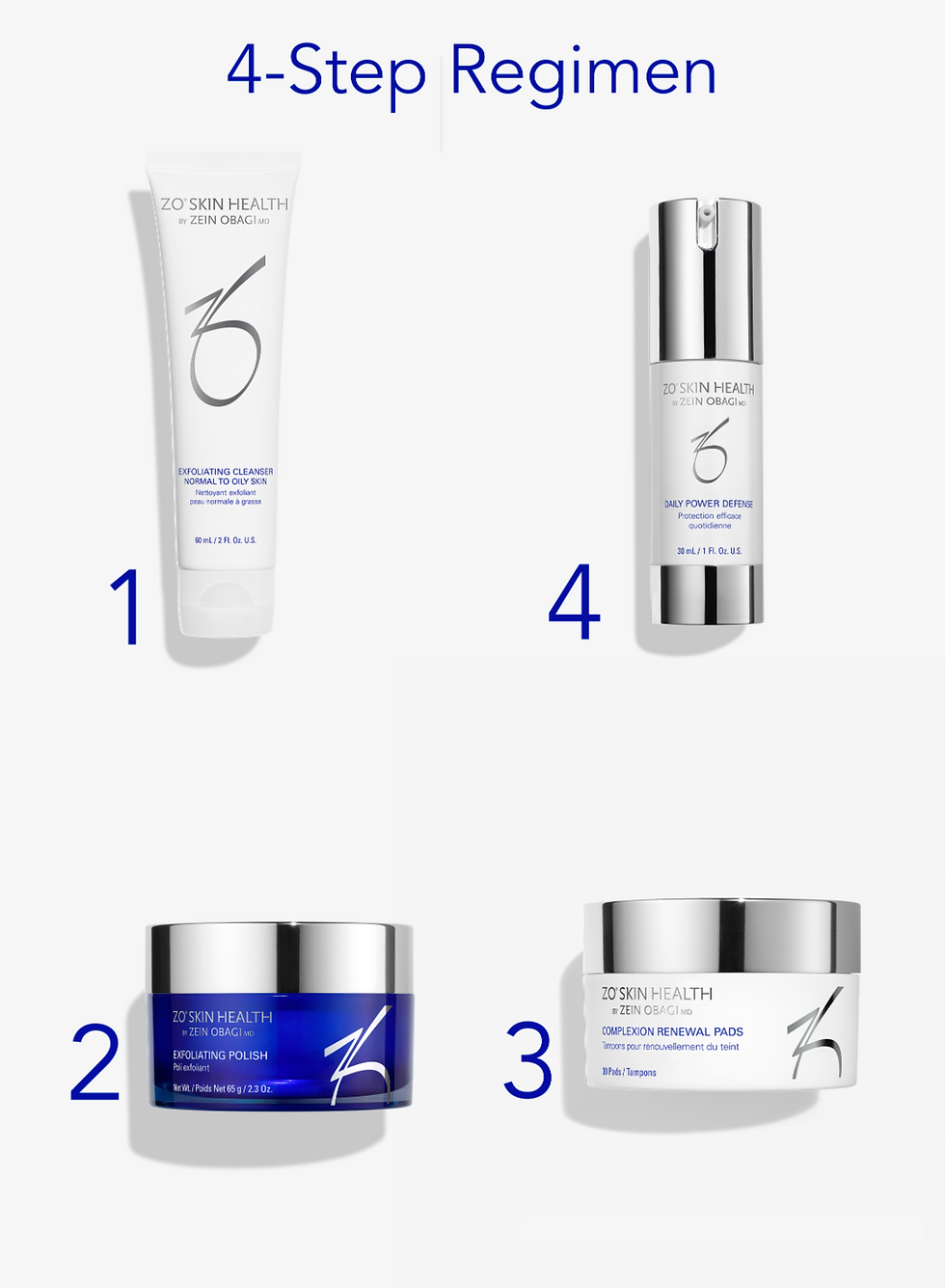 ZO Skin Health Daily Skincare Program Steps