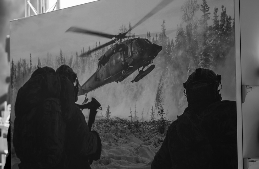 Doek met afbeelding van helicopter