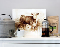 Herefords Coffee Painting