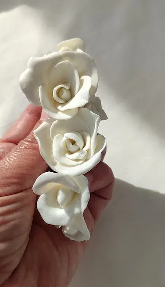 Lot De 30 Fleurs Porcelaine Roses – Dos Plat, 20 Mm, DIY Shabby Chic, Neuf
