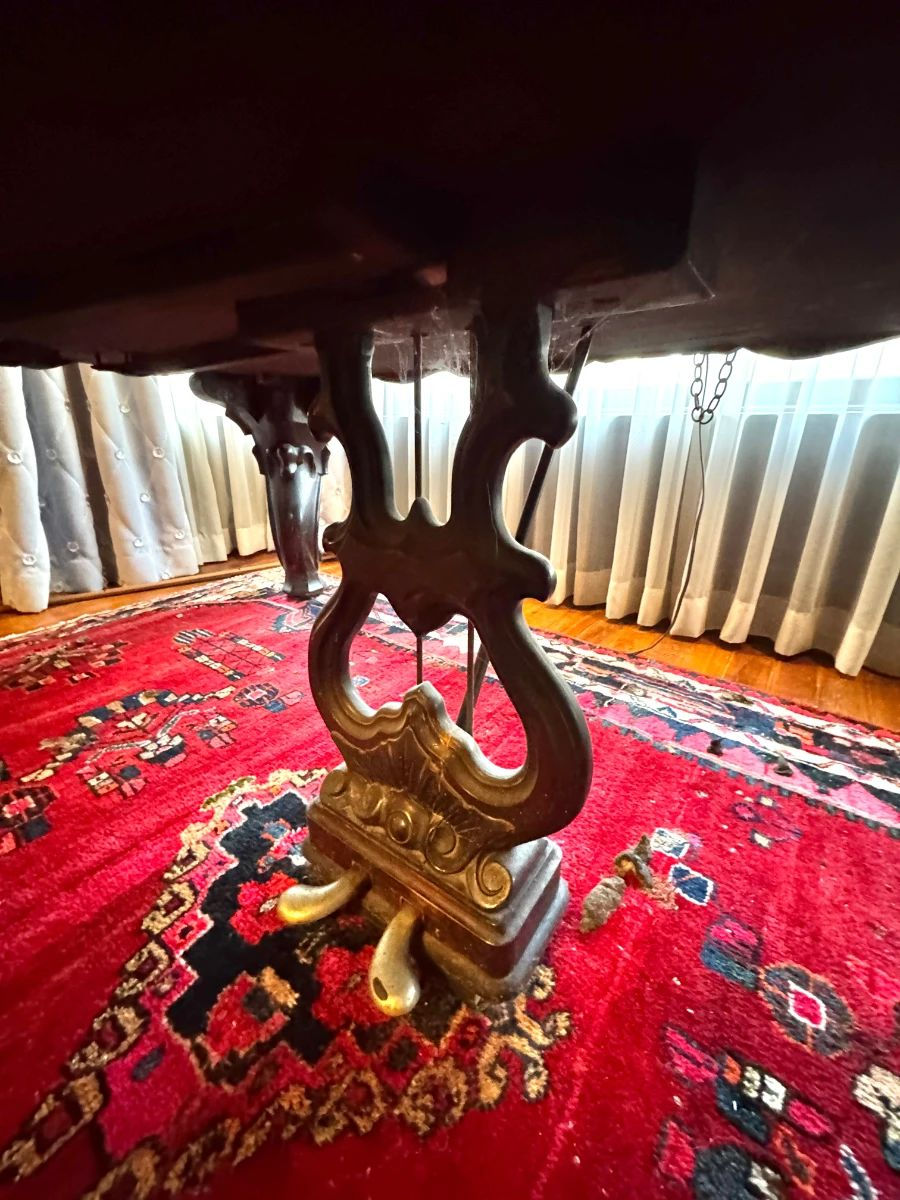 Thumbnail: Steinway & Sons New York Square Grand Piano – 19th Century Rococo Carved Case