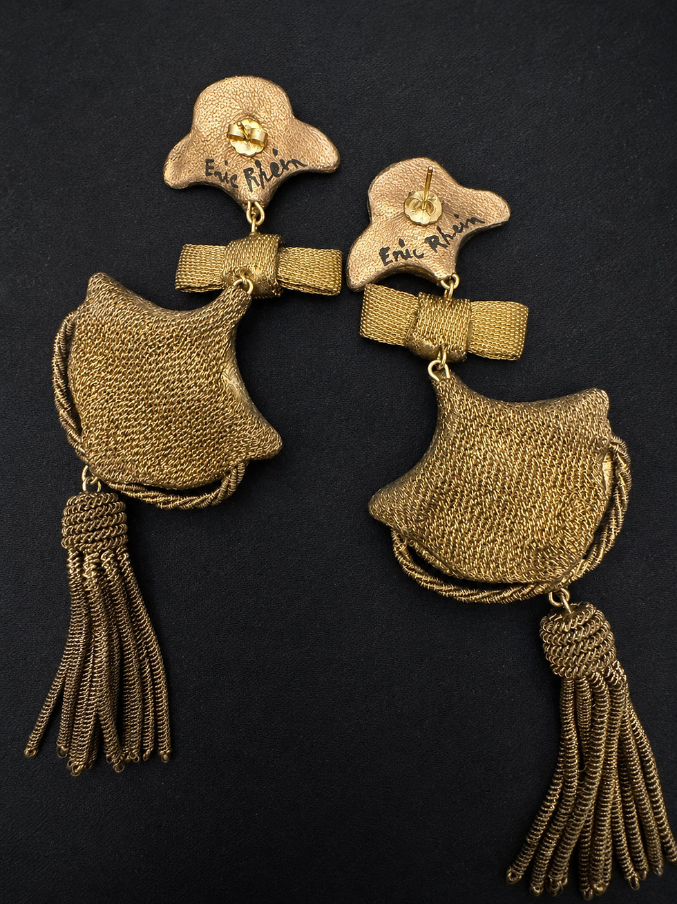 Thumbnail: Signed Eric Rhein Vintage Artwear Earrings