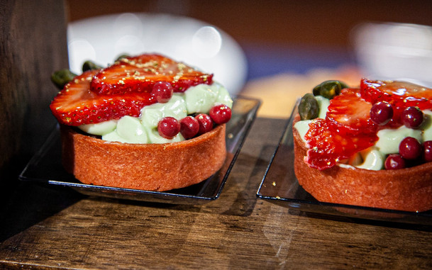 Pistachio Strawberry Tart