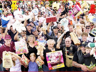Bikers deliver Christmas Toys