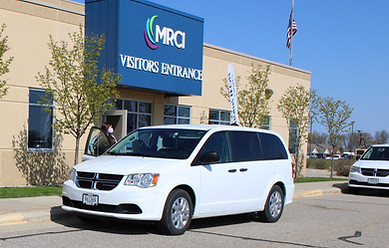 MRCI van in front of corporate office