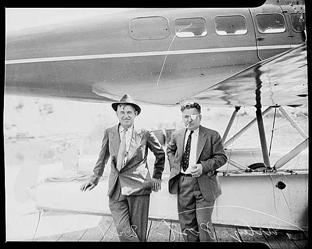 Will and Wiley Post in Renton, Washington, on their doomed trip to Alaska.