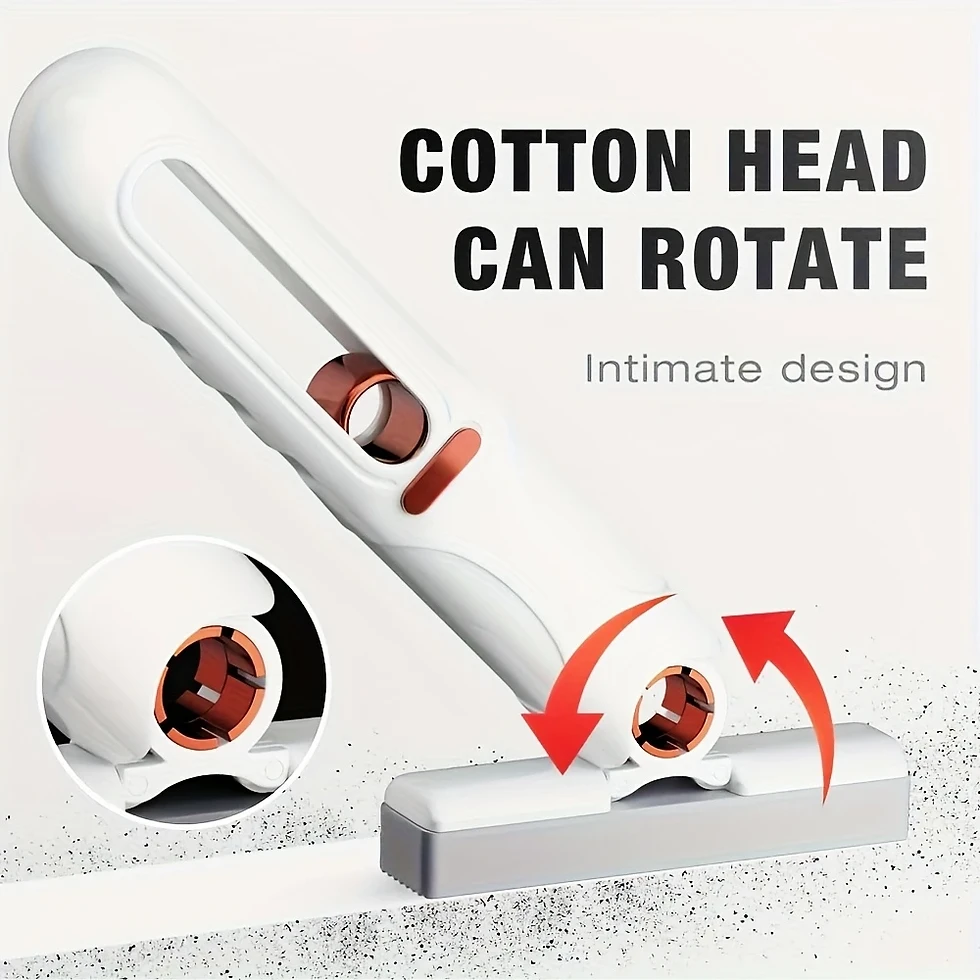 Thumbnail: Set Of Adjustable Handle Mini Sponge Mop With 2 Reusable Sponge Heads