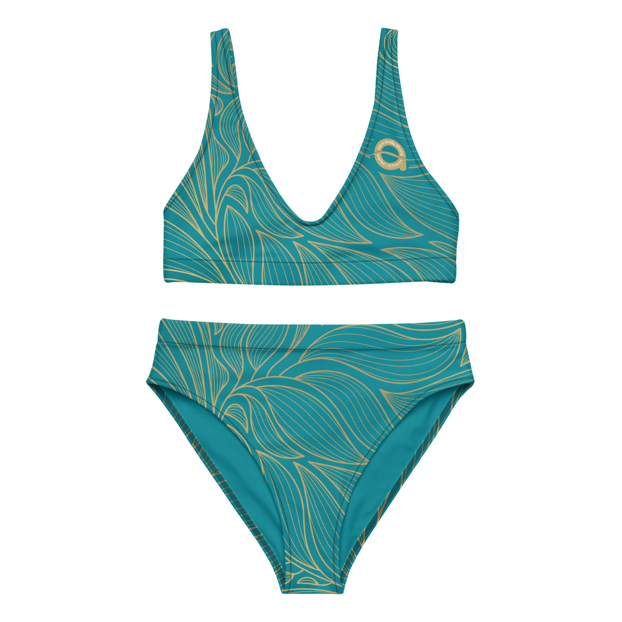 High-waisted bikini Eastern Blue