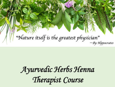 アーユルヴェーダ 「ヘナ染めセラピスト講座」