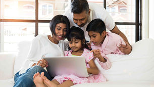 Young south asian family planning their digital assets future