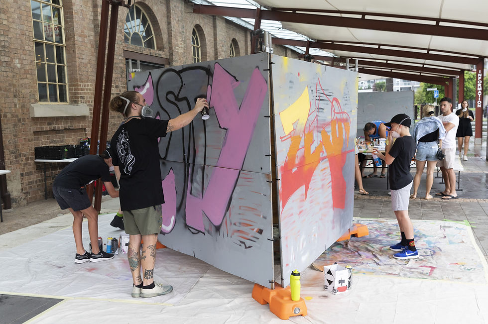 The Up & Up graffiti workshop.