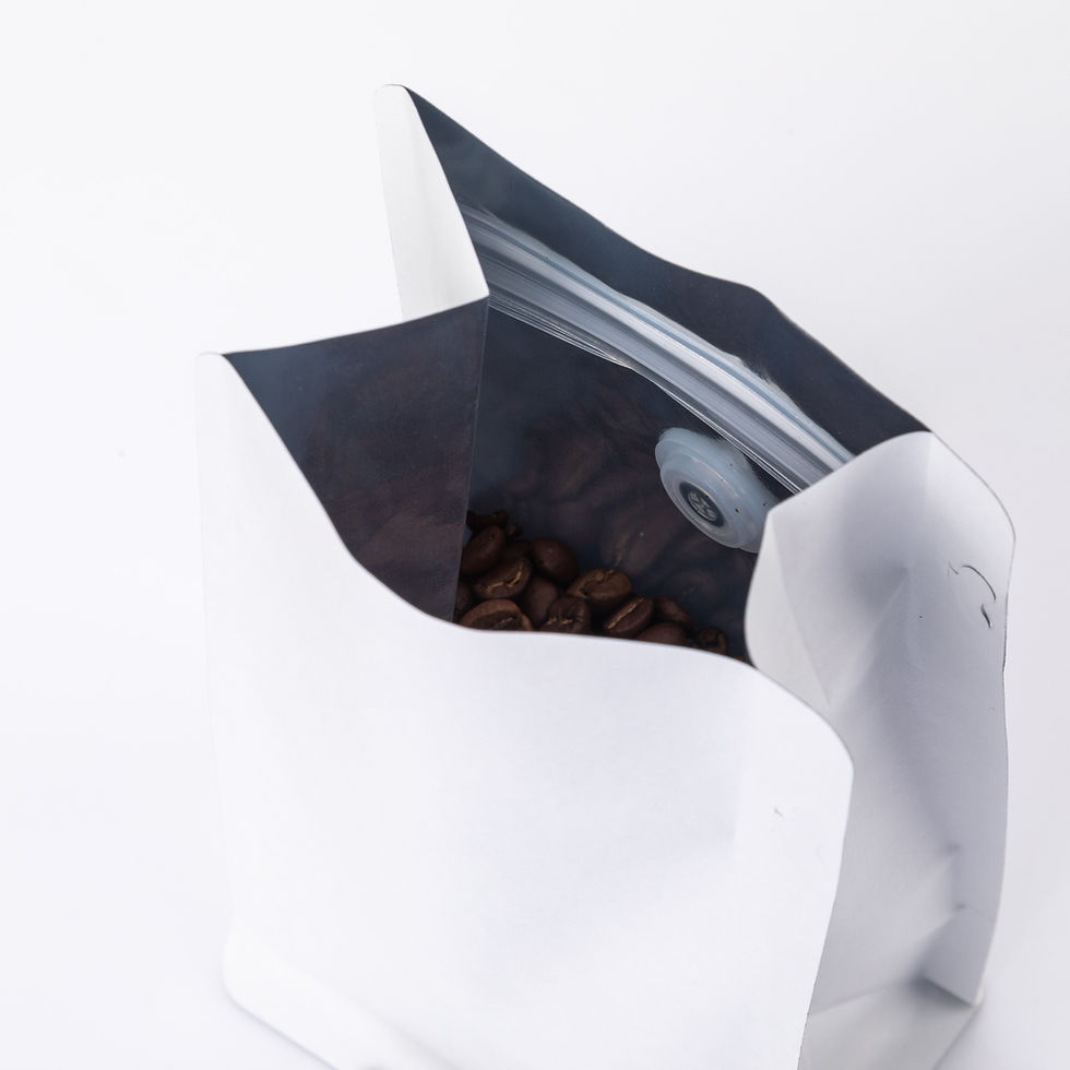 Thumbnail: Plastic Bag, Flat Bottom Pouch, 250g, pocket zip with valve