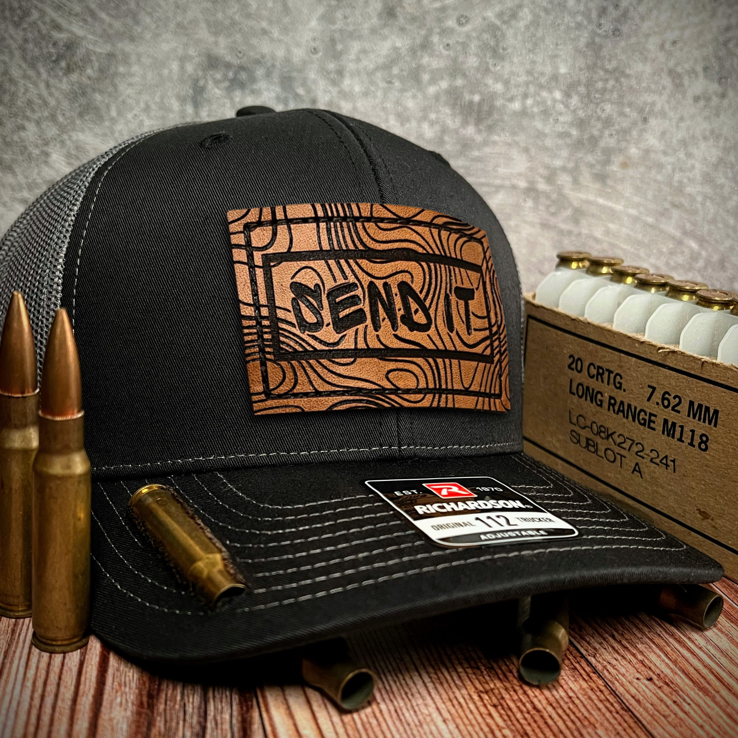 Send It - Black & Charcoal Curved Trucker