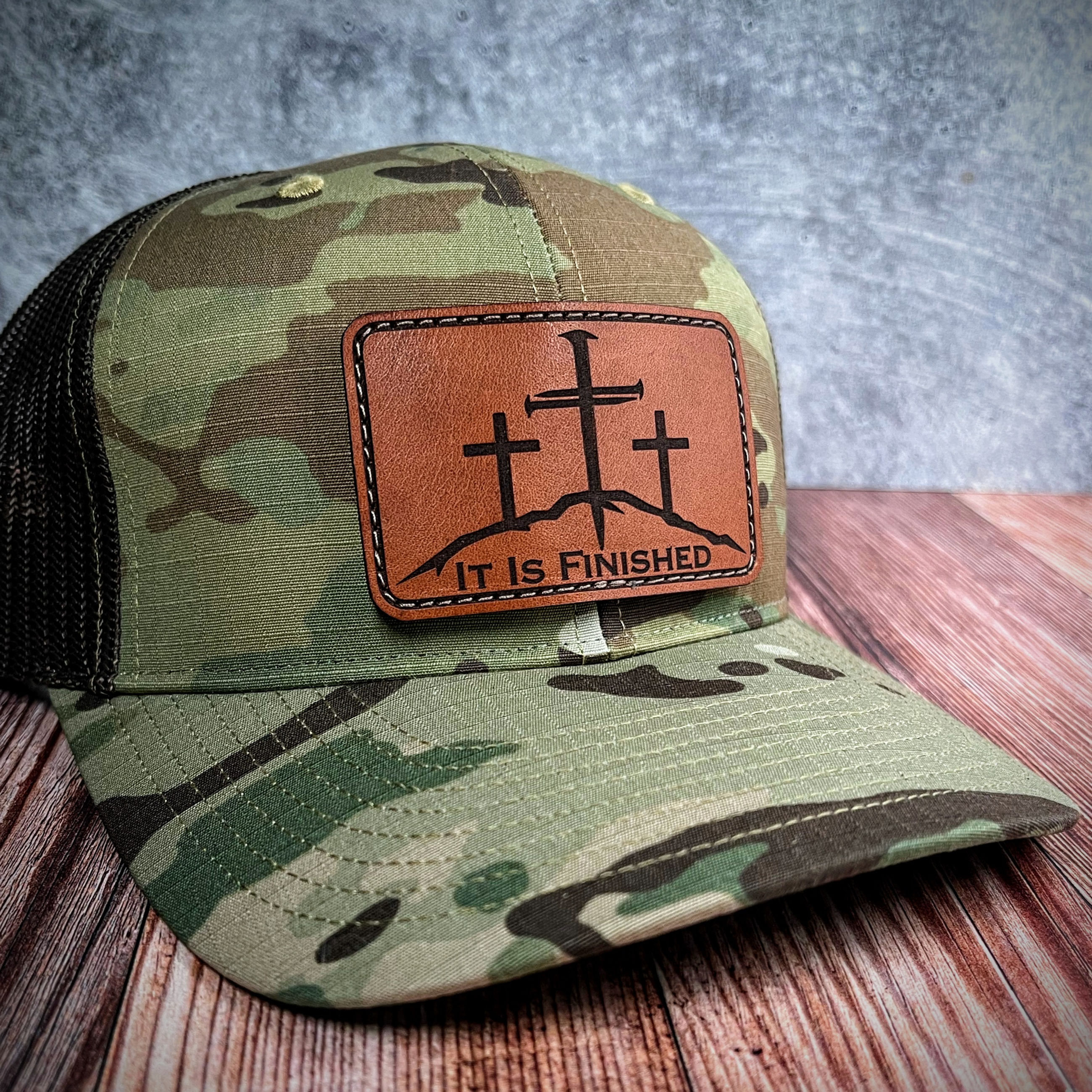 It Is Finished - Tactical Camo Curved Trucker