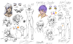 Sauto and Maylin Character Sketch Sheet