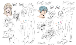 Candy and Rayan Character Sketch Sheet