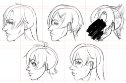 Head Sketch Side View