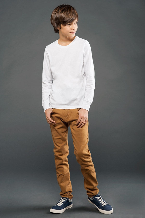 Thumbnail: Blanks Plus Youth Fine Jersey Long Sleeve Tee White