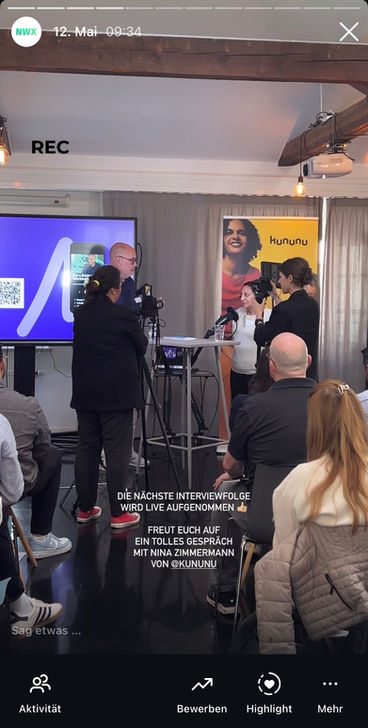 Instagram Story Post, wo ein Event live begleitet wurde