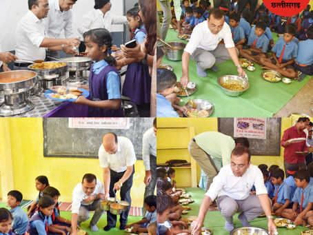 कलेक्टर महोबे, जिला पंचायत सीईओ अग्रवाल, जिला शिक्षा अधिकारी गुप्ता सहित अन्य अधिकारियों ने अपने-अपने स्कूलों में पहंचकर स्कूली विद्यार्थियों को न्यौता भोजन कराया