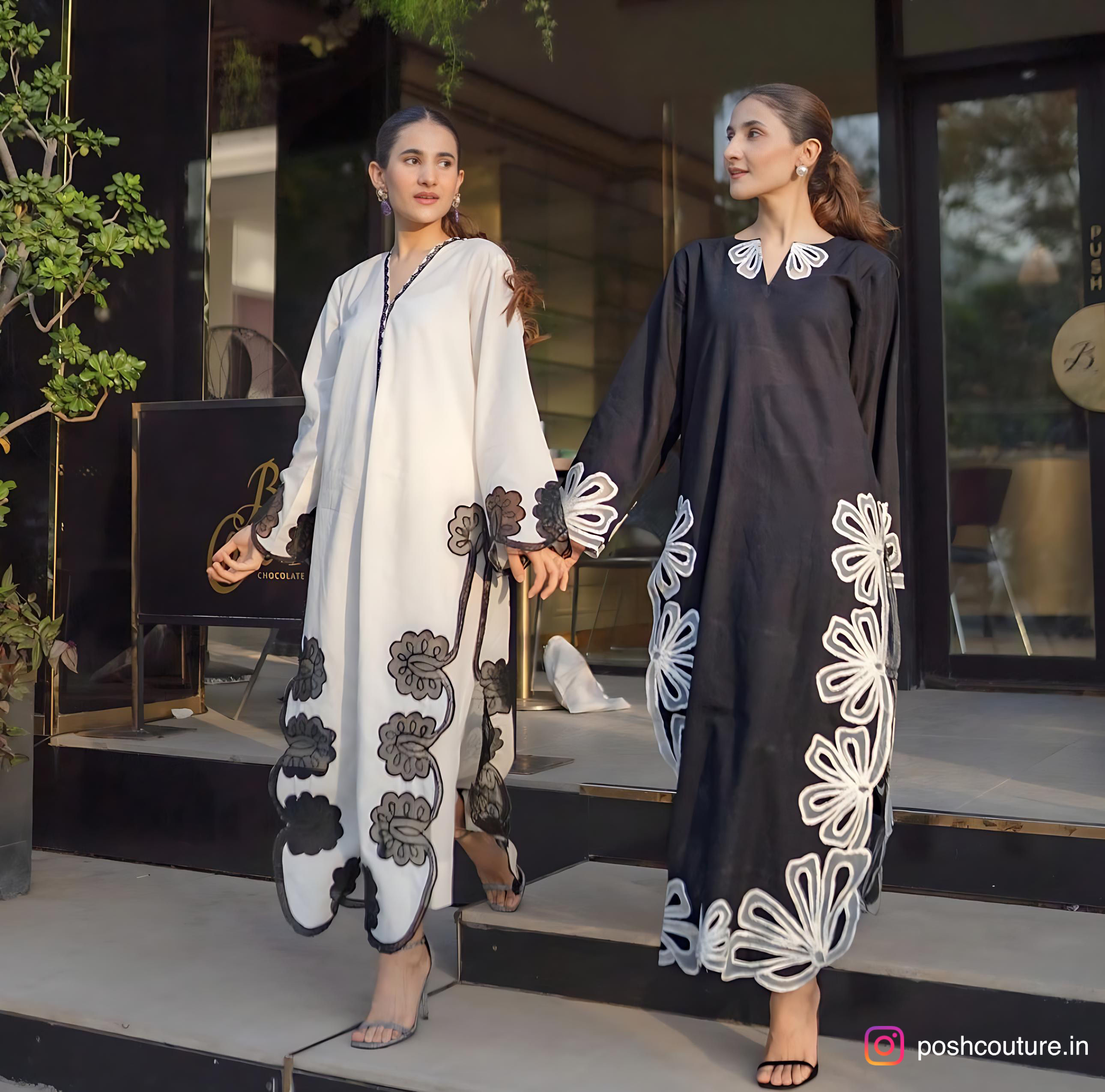 Cotton Applique Work Front and Back