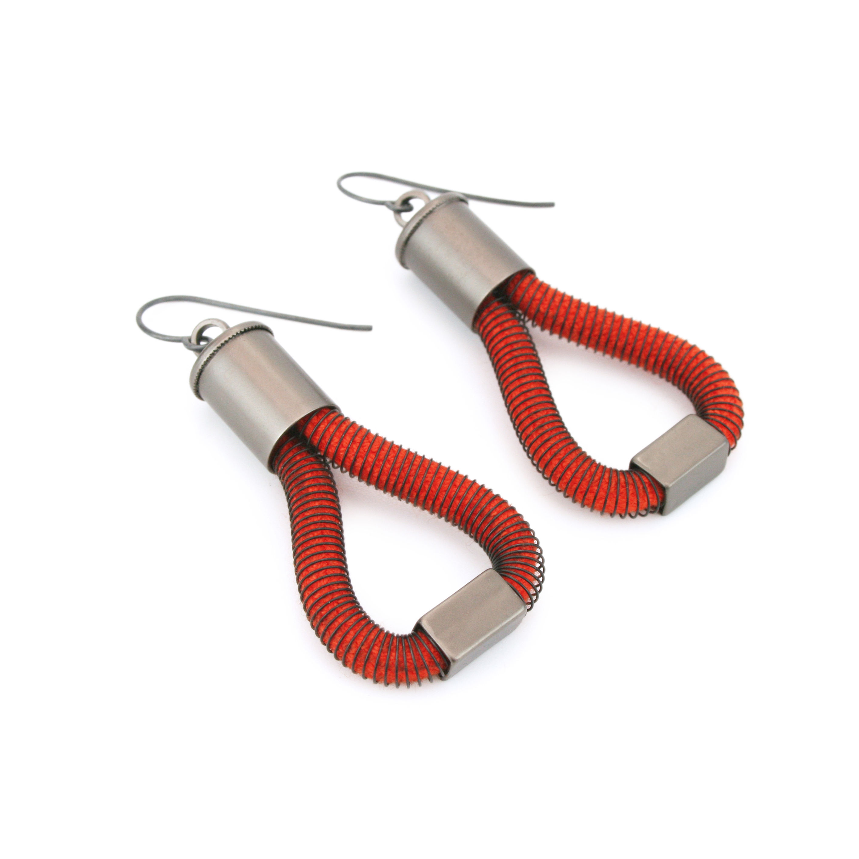 Molly  Earrings Orange Dark