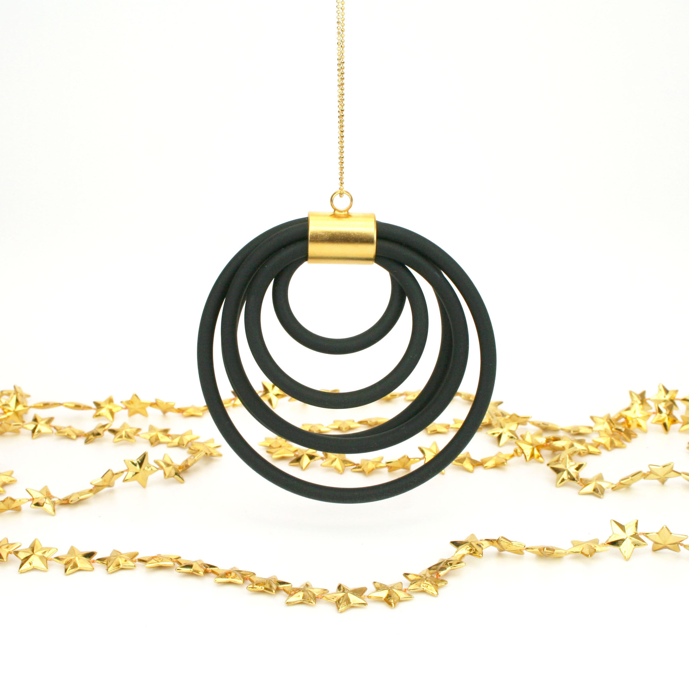 Circles Ornament Black & Gold