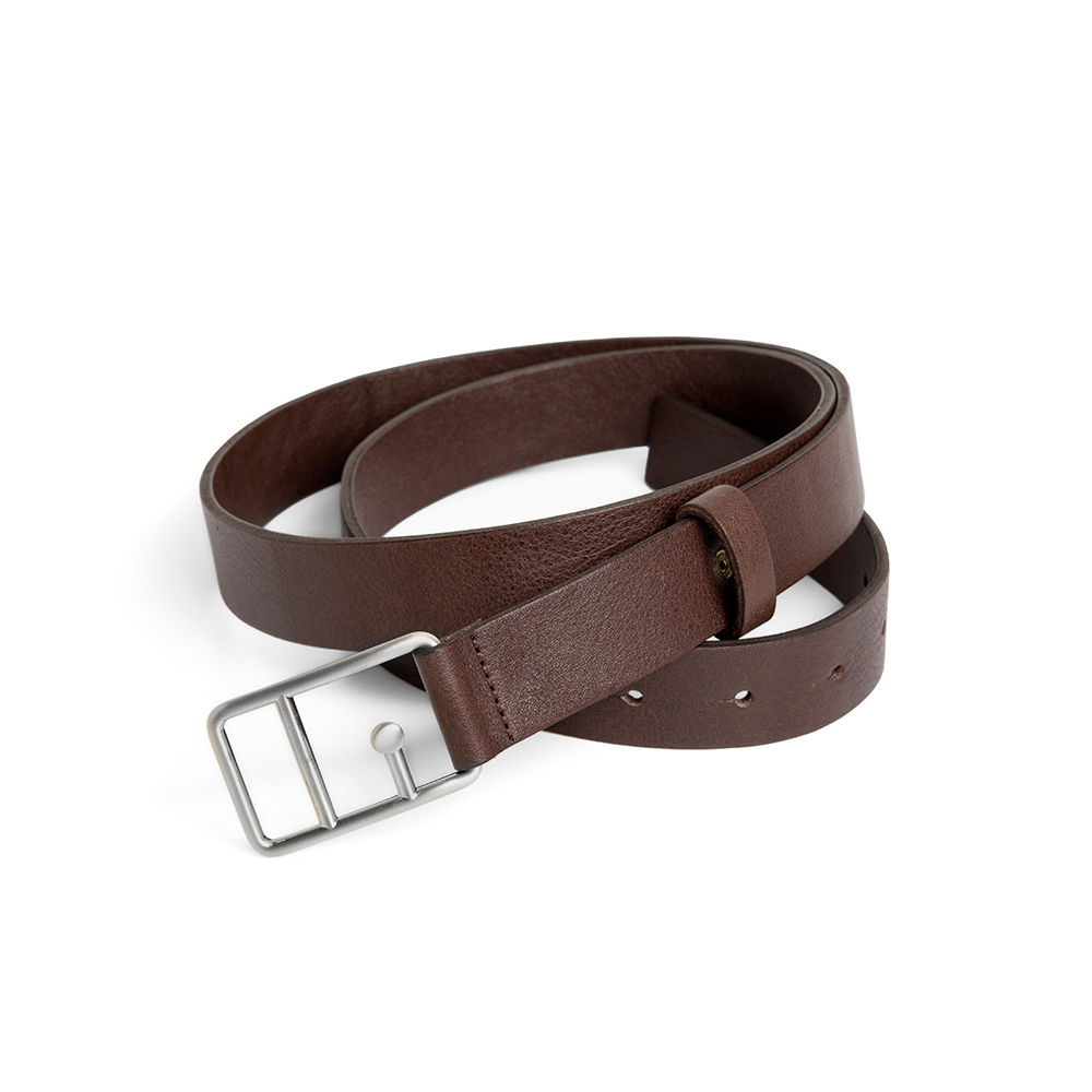 Sophie Leather Belt Brown & Silver